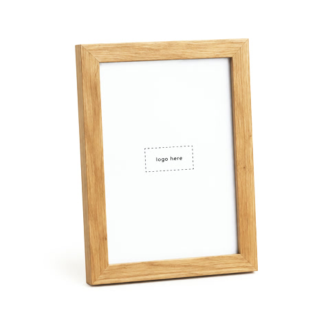 Picture frame with an empty logo spot