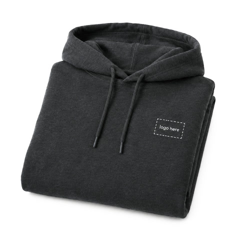 Plain hoodie with an empty logo spot