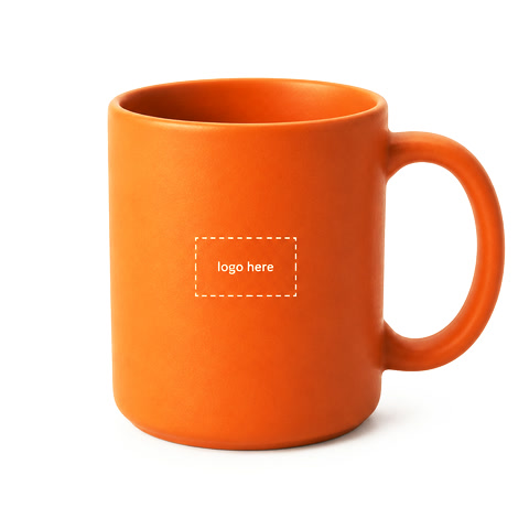 Plain mug with an empty logo spot